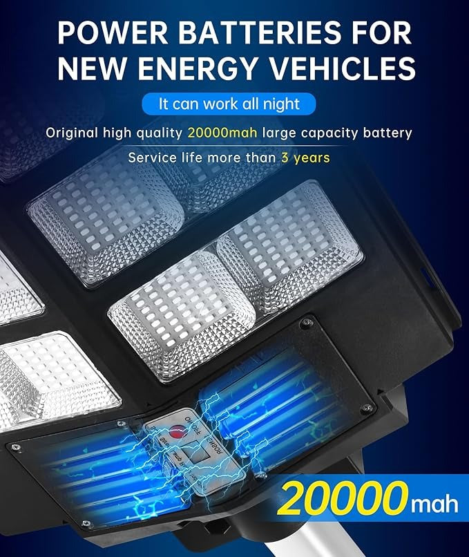 Luces solares de 500 W para exteriores 7000 K 30000 lm