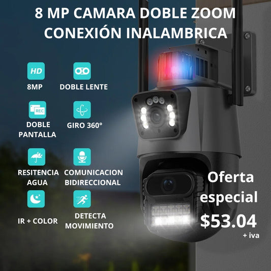 CAMARA DOBLE LENTE 8 MP ZOOM